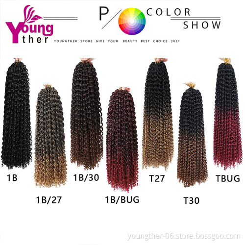 Passion Twist Hair Water Wave African Fashion Synthetic Kinky Crochet Braiding Hair Extension Passion Twist Crochet Hair